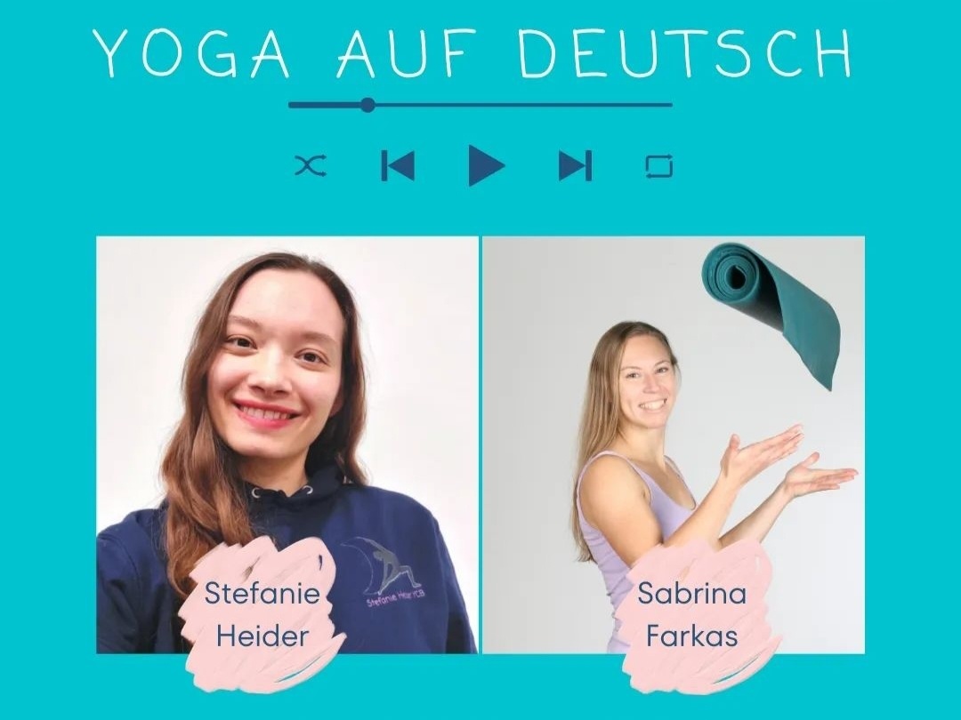 Collage mit den Profilfotos der Sprecherinnen zum Podcastthema "Ist Yoga Sport?"